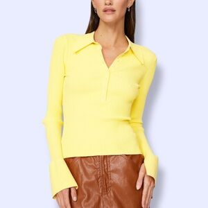 A.L.C. Citrine Yellow Eleanor Sweater ❗️some flaws